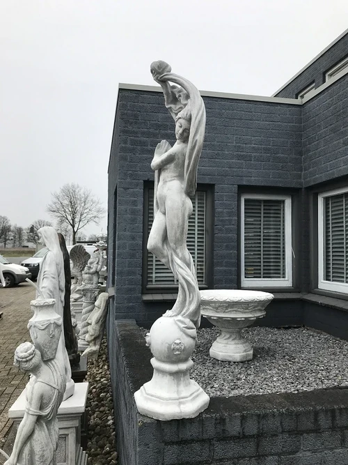 Sculpture ''Lady with the Scarf - 170 cm - Stone