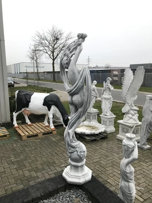Sculpture ''Lady with the Scarf - 170 cm - Stone