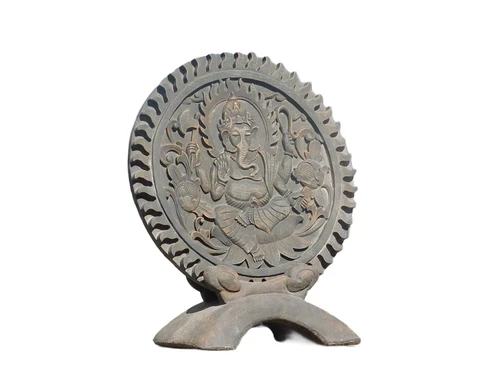 Ornament Ganesha - Vollstein - dunkelgrau