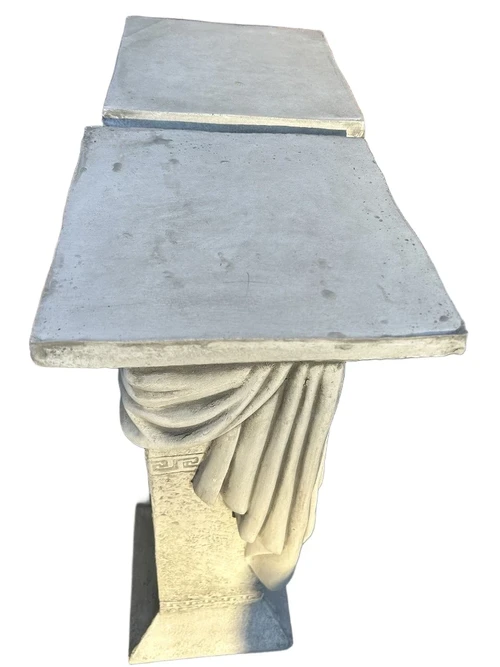 Pedestal - Column - 80 cm - with ornamental cloth - Solid Stone