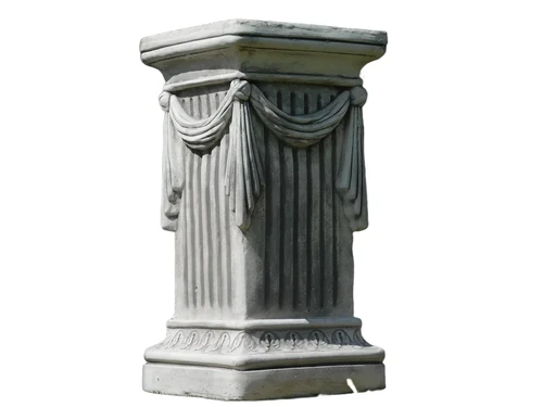 Pedestal with Drapery - 75 cm - Stone