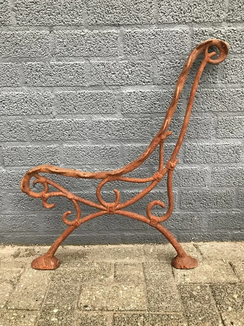 set of loose bench side parts, heavy cast iron supports