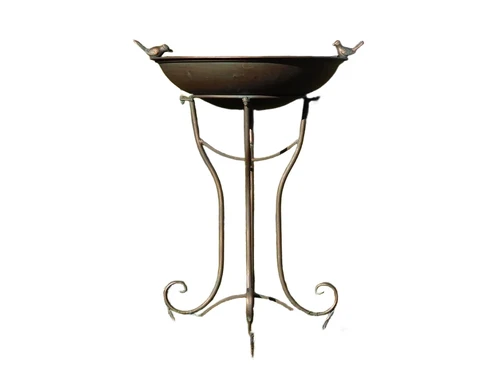Elegant Standing Bird Bath - 78 cm - Iron