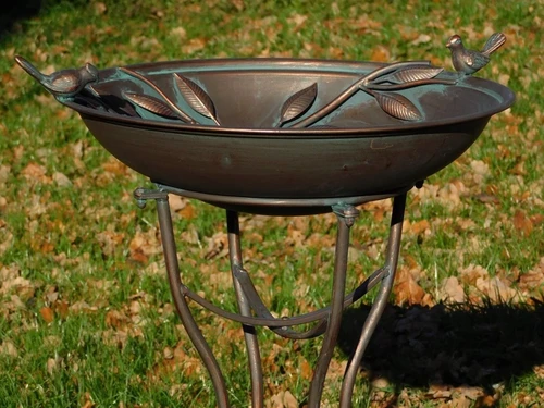Elegant Standing Bird Bath - 78 cm - Iron
