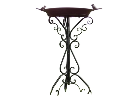 Bird bath with birds - 75 cm - Brown