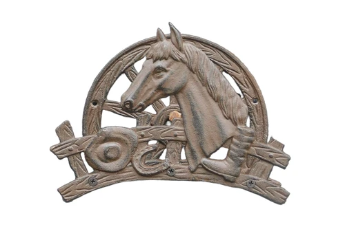 Wasserschlauchhalter Pferd, Gusseisen