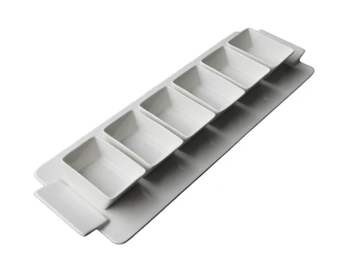 Snack & Dip set - porcelain - seven pieces