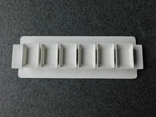 Snack & Dip set - porcelain - seven pieces