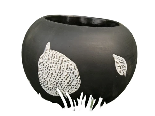 Terracotta bloembak zwart, mooi ontwerp, IN DE OPRUIMING!!