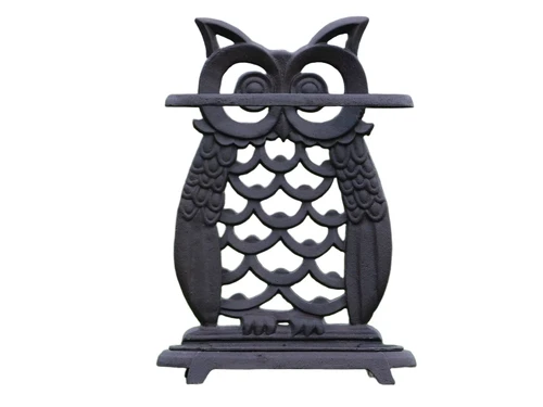 Umbrella stand Owl - Brown - Cast iron