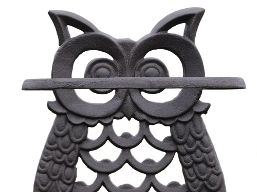 Umbrella stand Owl - Brown - Cast iron