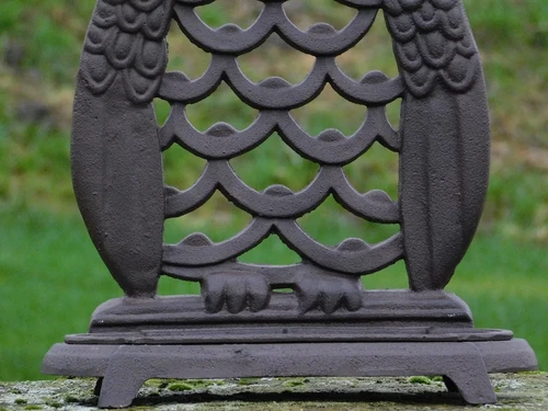 Umbrella stand Owl - Brown - Cast iron