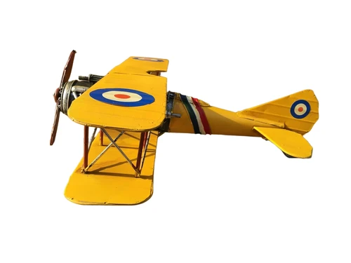 Handmade Metal Airplane - 34 x 41 cm - Biplane