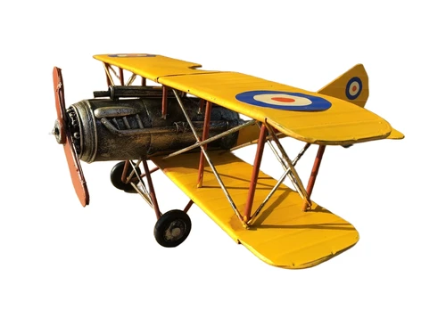 Handmade Metal Airplane - 34 x 41 cm - Biplane
