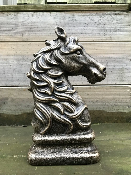 Horse's Head Sculpture – Cast Iron – 23.5 cm – Bronze-coloured
