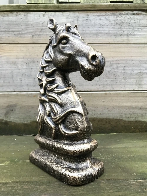 Horse's Head Sculpture – Cast Iron – 23.5 cm – Bronze-coloured