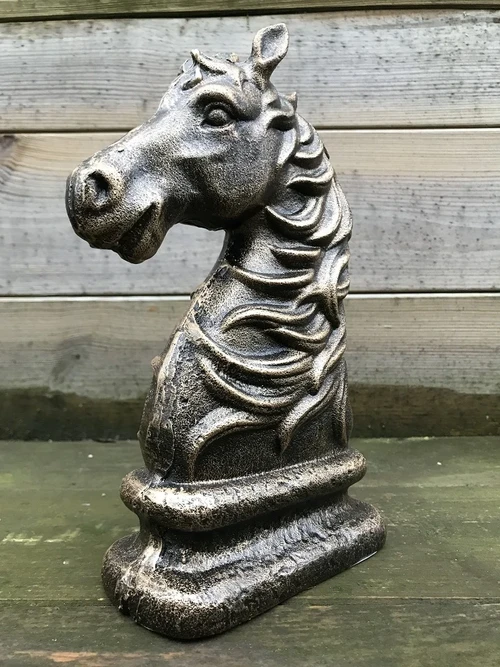 Horse's Head Sculpture – Cast Iron – 23.5 cm – Bronze-coloured