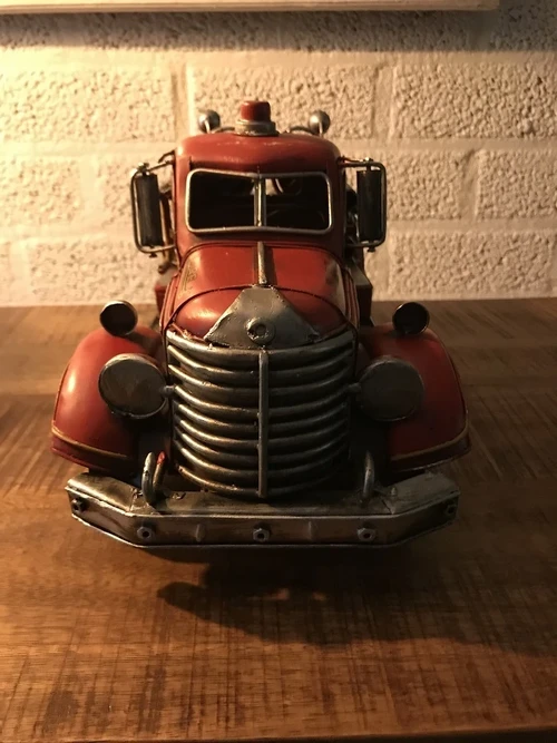 Metal Scale Model Fire Engine – 43 cm – Handmade – Vintage Look