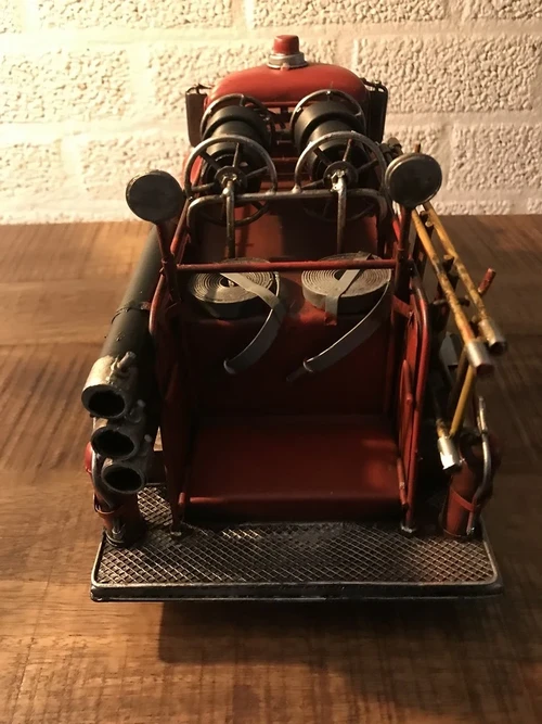 Metal Scale Model Fire Engine – 43 cm – Handmade – Vintage Look