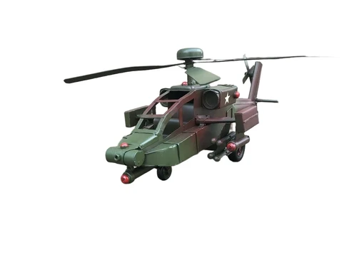 Metalen schaalmodel van een Apache helikopter, gevechtshelikopter
