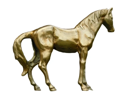 Sculpture horse - gold - alu