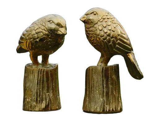 Set birds on trunk - gold - alu