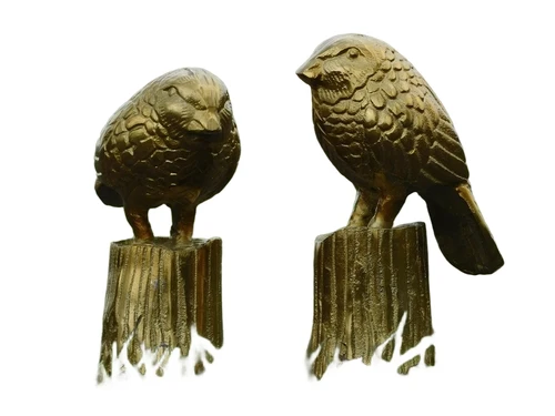 Set birds on trunk - gold - alu