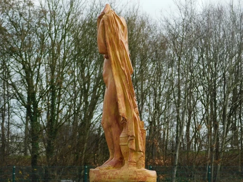 Statue Naked Woman Draped - 67 cm - Polystone