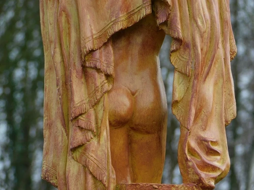 Statue Naked Woman Draped - 67 cm - Polystone