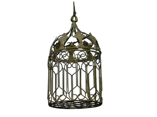 Set of Birdcages - 2 pieces - Vintage White - Iron