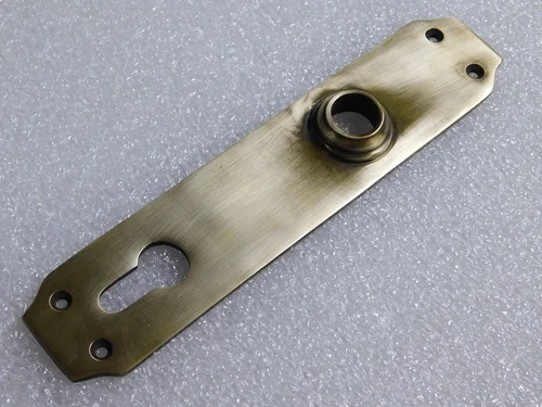 Vintage Door Plate - PC 92 - Antique Brass