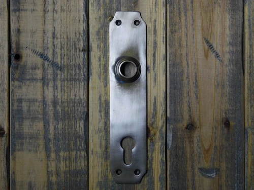 Vintage Door Plate - PC 92 - Antique Brass
