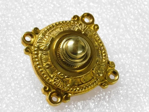 Doorbell - 5 x 5 cm - Polished Brass