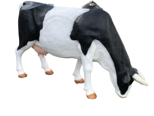 XXL Statue of a Grazing Cow – 130 x 200 cm – Polystone