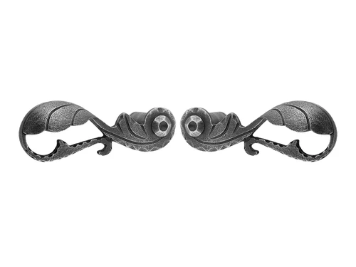 Door handle Vienna - Left + Right - Cast iron Galvanised