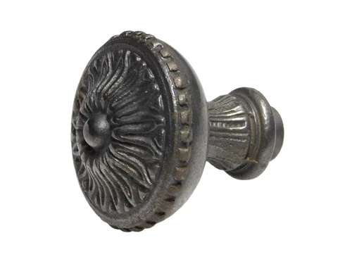 Fixed Door Knob Milano - Cast Iron Galvanised
