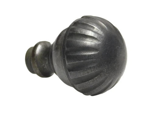 Fixed Door Knob Lyon - Cast Iron Galvanised