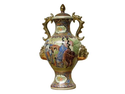 Vintage Vase - 50 cm - Satsuma style - Hand-painted porcelain