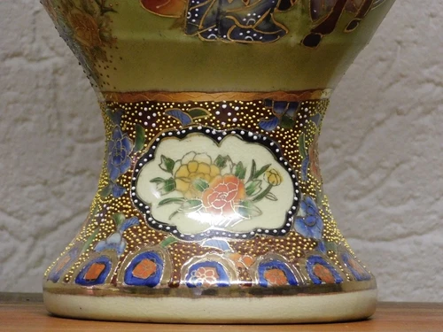 Vintage Vase - 50 cm - Satsuma style - Hand-painted porcelain