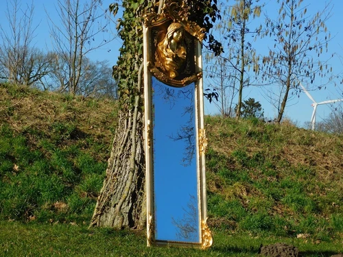 Vintage Spiegel in Louis XVI-stijl - 175 cm - Goudkleurig