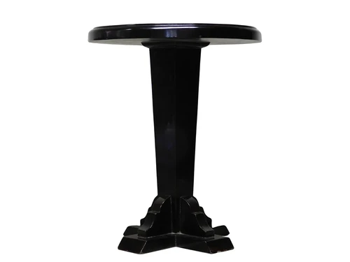 Antieke Art Deco Bijzettafel – Handgemaakt – Ø 60 cm – 75 cm Hoog