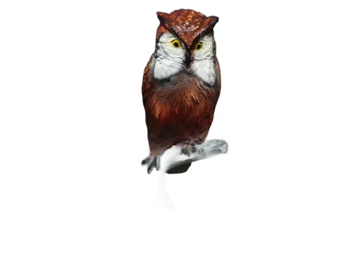 Owl on Stump – 68 cm – Detailed Sculpture – Polystone
