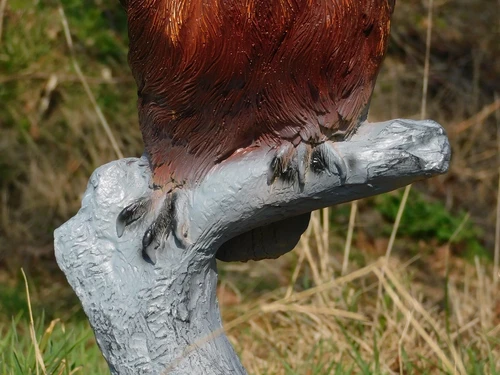 Owl on Stump – 68 cm – Detailed Sculpture – Polystone