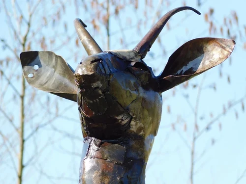 Goat Statue - 107 x 80 cm - Handmade from Metal