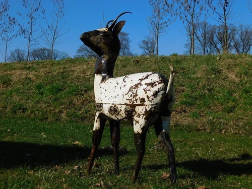 Goat Statue - 107 x 80 cm - Handmade from Metal