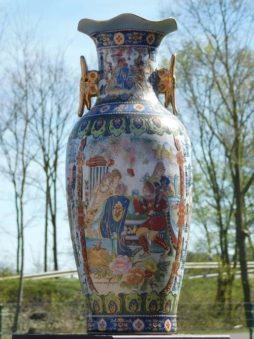 Vintage Porcelain Vase – 60 cm – Asian Style