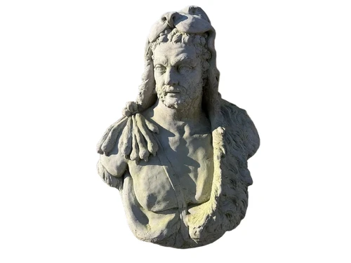 Vintage Buste Hercules XL – 82 cm – Steen