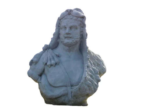 Vintage Buste Hercules XL – 82 cm – Steen