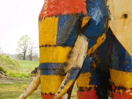 XXL Handmade Elephant – Metal – approx. 230 cm – African Design