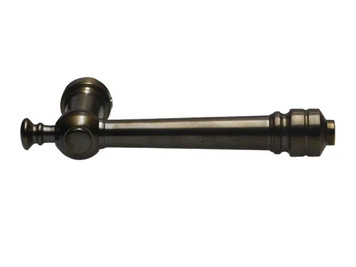 Montel Door Handle Set with Handle Rosettes - Dark Patinated Brass
